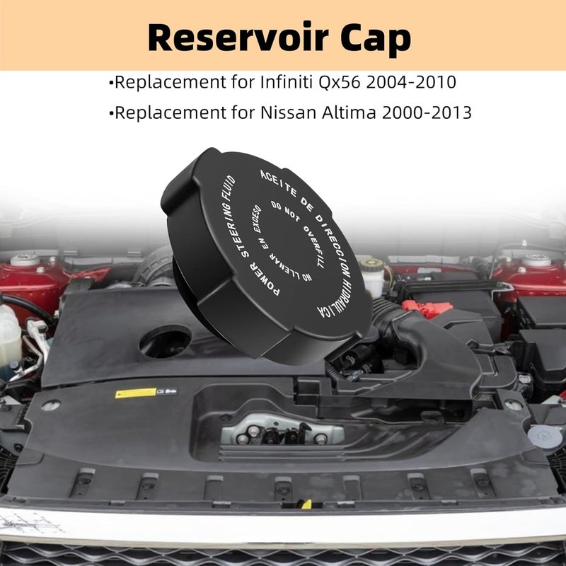 Narcilors Power Steering Reservoir Cap Replacement for Nissan Altima Armada Frontier Maxima Pathfinder Replacement for Infiniti Qx56 99979 9180JA000 491818B400 - Image 4